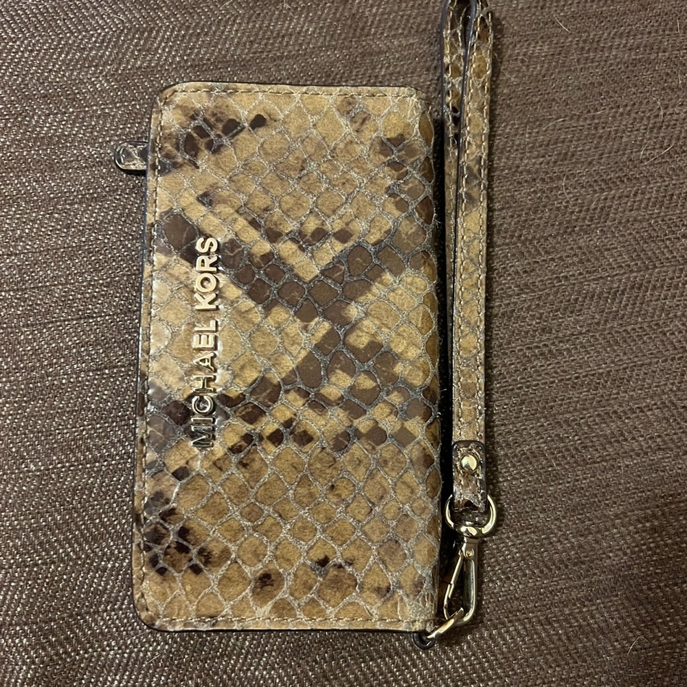 Michael Kors Snakeskin Wristlet